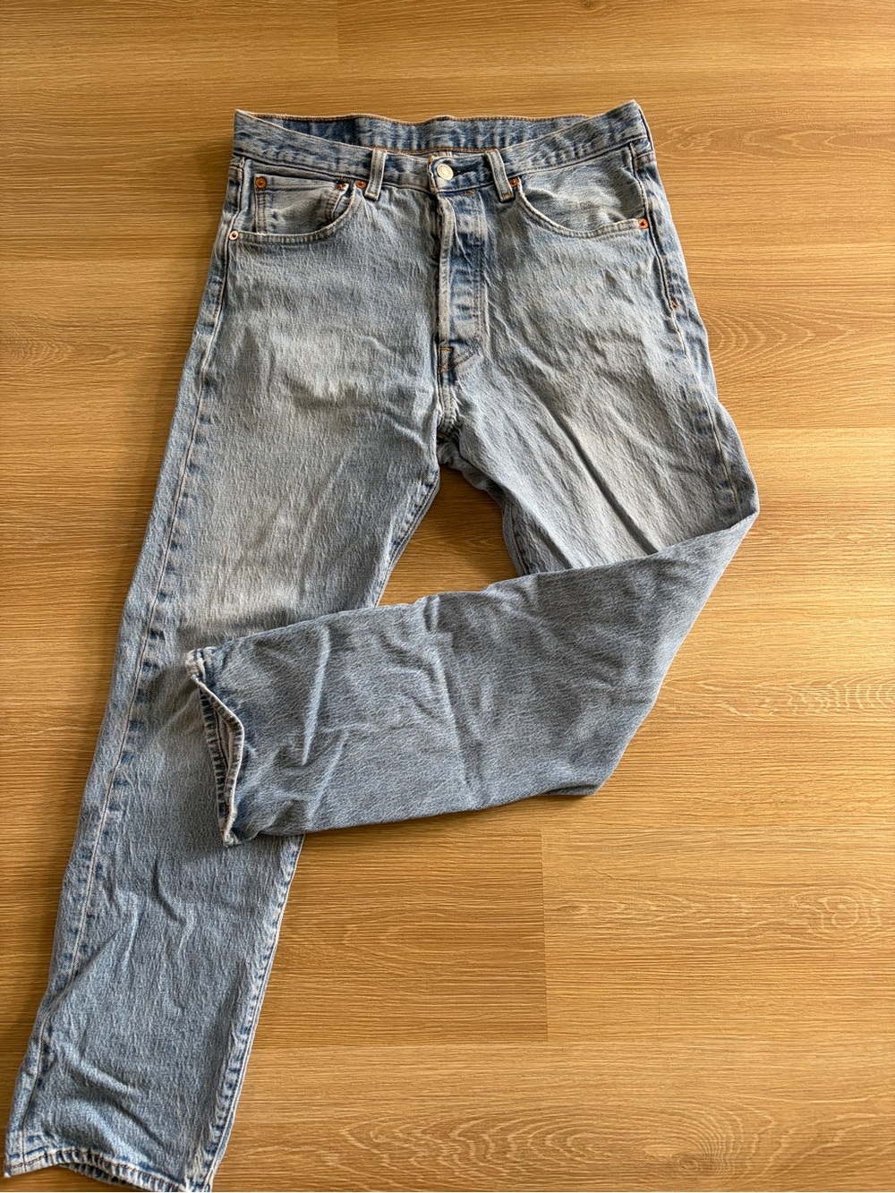 Levi's Men's 501 Light Blue Straight Jeans